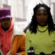 Chance the Rapper listens to Chicago mayoral candidate Amara Enyia speak during a news conference at City Hall on Tuesday, October 16, 2018 in Chicago, Illinois. Chance the Rapper announced his endorsement for Enyia and said she is the best candidate for Chicago.